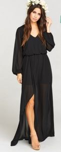 Jocelyn Maxi Dress- Black Chiffon